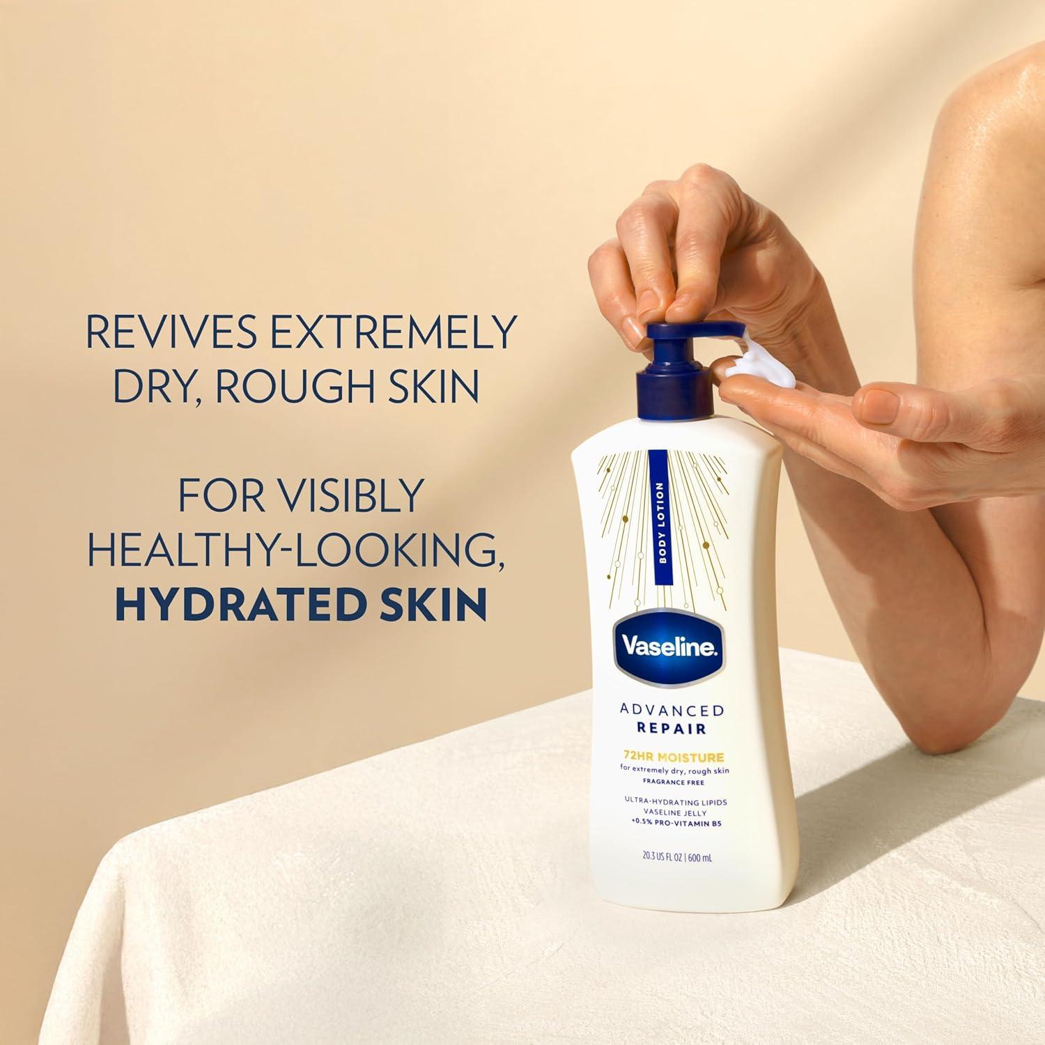 imageVaseline Advanced Repair Body Lotion Advanced Repair Unscented for Dry Skin Lotion Made with UltraHydrating Lipids and Vaseline Jelly That Repairs Extremely Dry Skin 203 Fl oz