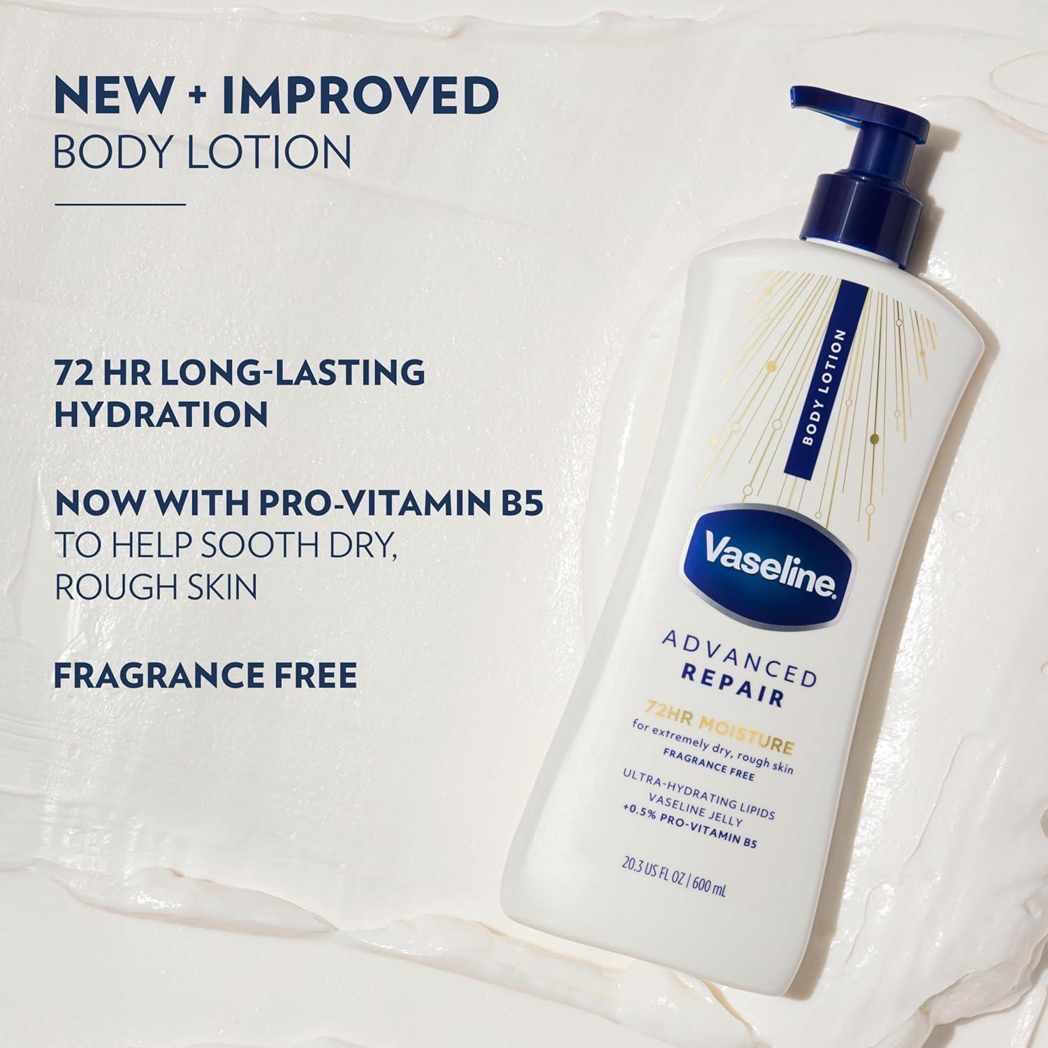 imageVaseline Advanced Repair Body Lotion Advanced Repair Unscented for Dry Skin Lotion Made with UltraHydrating Lipids and Vaseline Jelly That Repairs Extremely Dry Skin 203 Fl oz