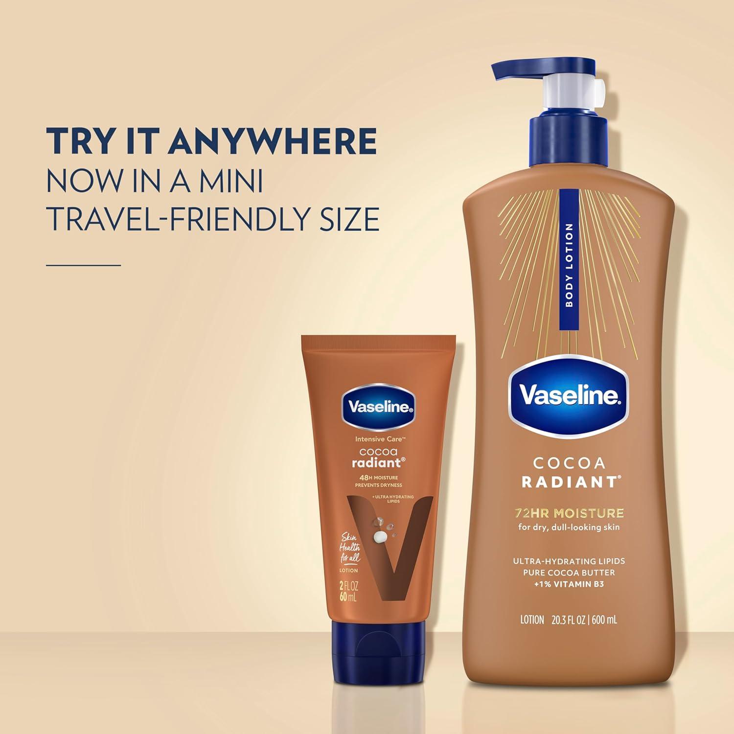 imageVaseline Cocoa Radiant Body Lotion Cocoa Radiant for Dry Skin Lotion Made with UltraHydrating Lipids and Pure Cocoa Butter for a LongLasting Radiant Glow 203 Fl oz203 Fl Oz Pack of 1