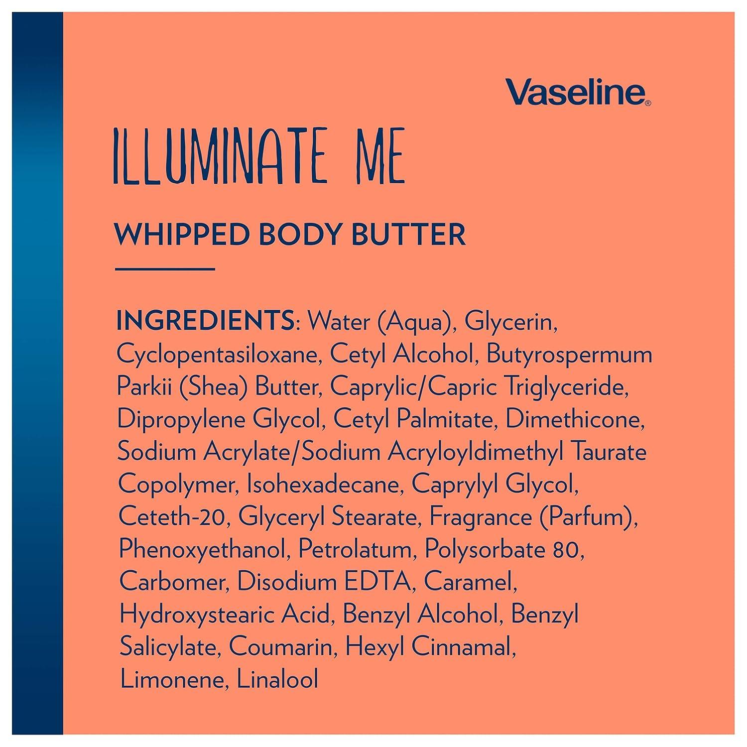 imageVaseline Illuminate Me Shea Butter Whipped Body Butter for Melanin Rich Skin Provides 24 Hour Moisturization for Dry Skin 11 oz11 Fl Oz Pack of 1