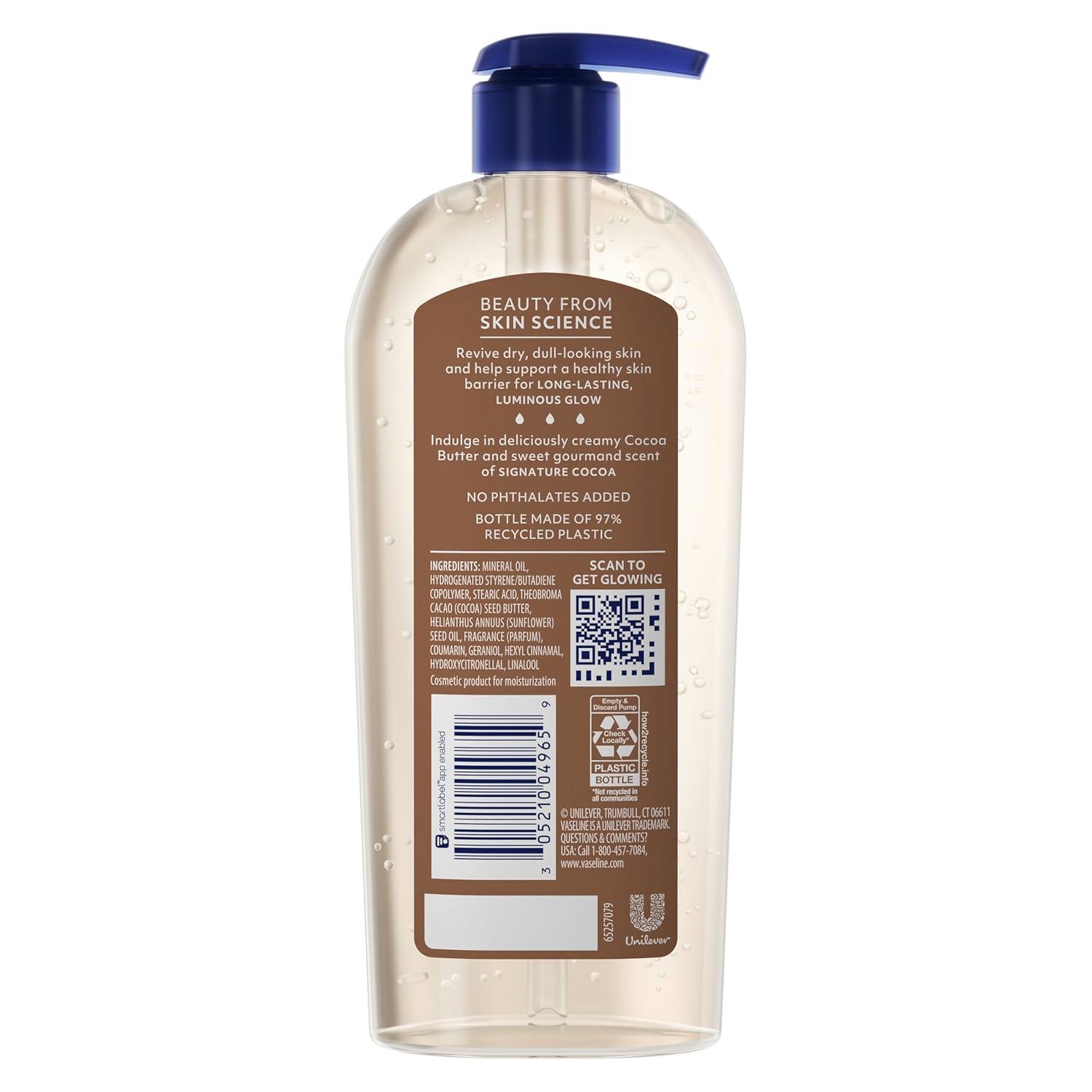 imageVaseline Intensive Care Cocoa Radiant Body Gel Oil with 100 Pure Cocoa Butter 12 oz