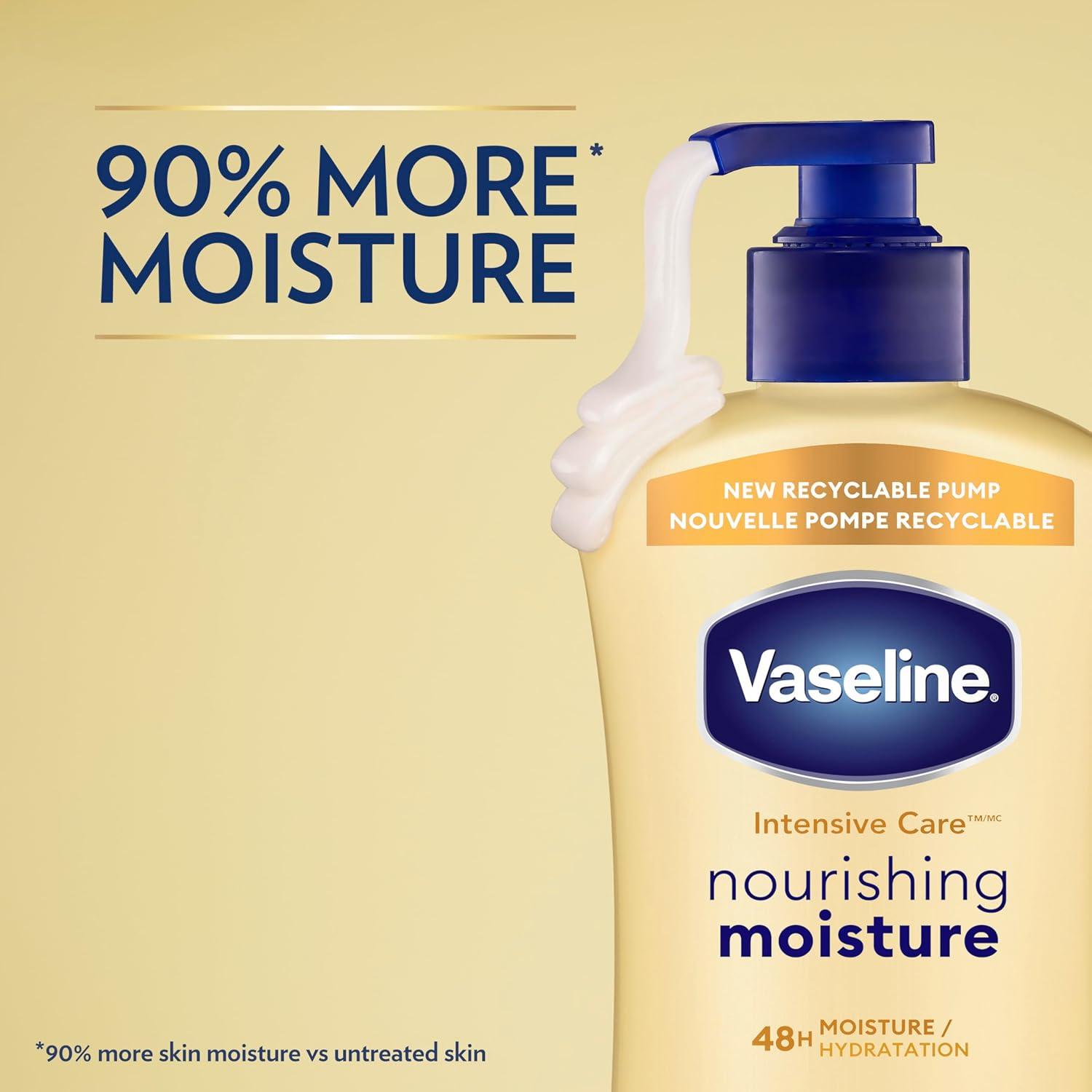 imageVaseline Intensive Care Nourishing Moisture Body Lotion 3 Pk Made with UltraHydrating Lipids Pure Oat Extract for Dry Skin for Nourished HealthyLooking Skin 203 oz203 Fl Oz Pack of 3