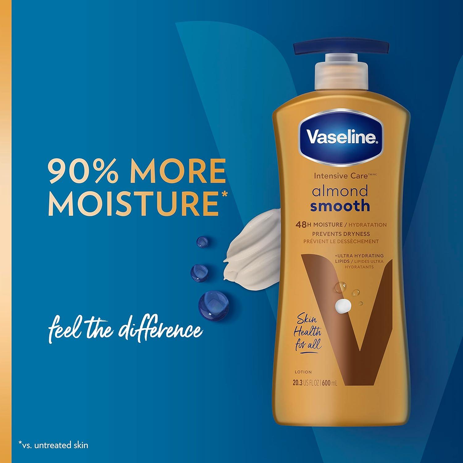 imageVaseline Intensive Care hand and body lotion Almond Smooth for Rich Moisturization 203 OzAlmond