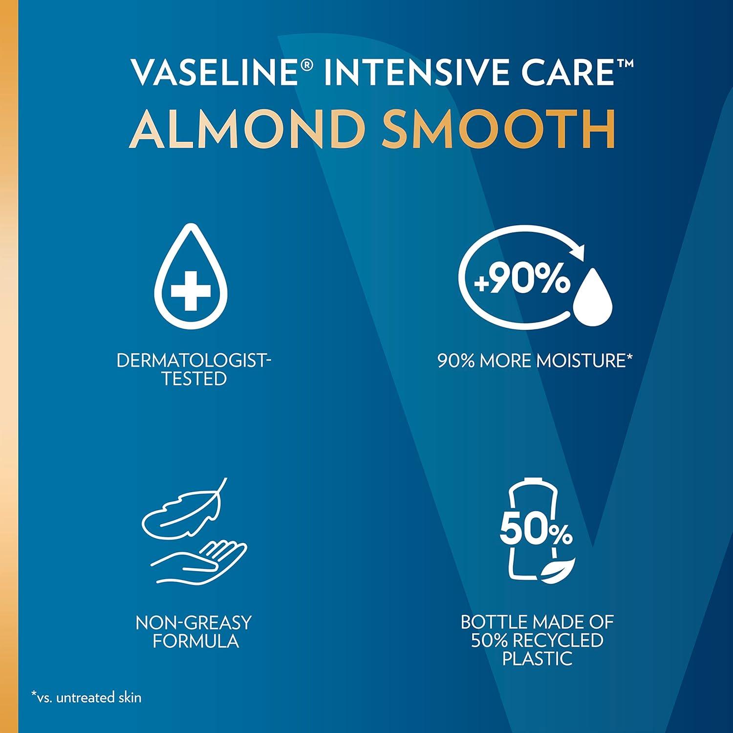 imageVaseline Intensive Care hand and body lotion Almond Smooth for Rich Moisturization 203 OzAlmond