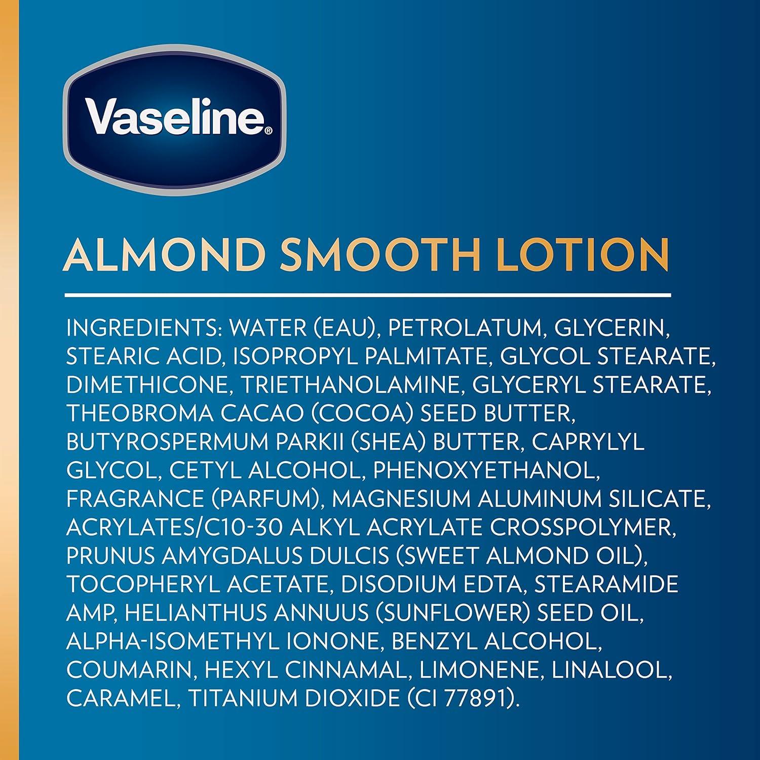 imageVaseline Intensive Care hand and body lotion Almond Smooth for Rich Moisturization 203 OzAlmond