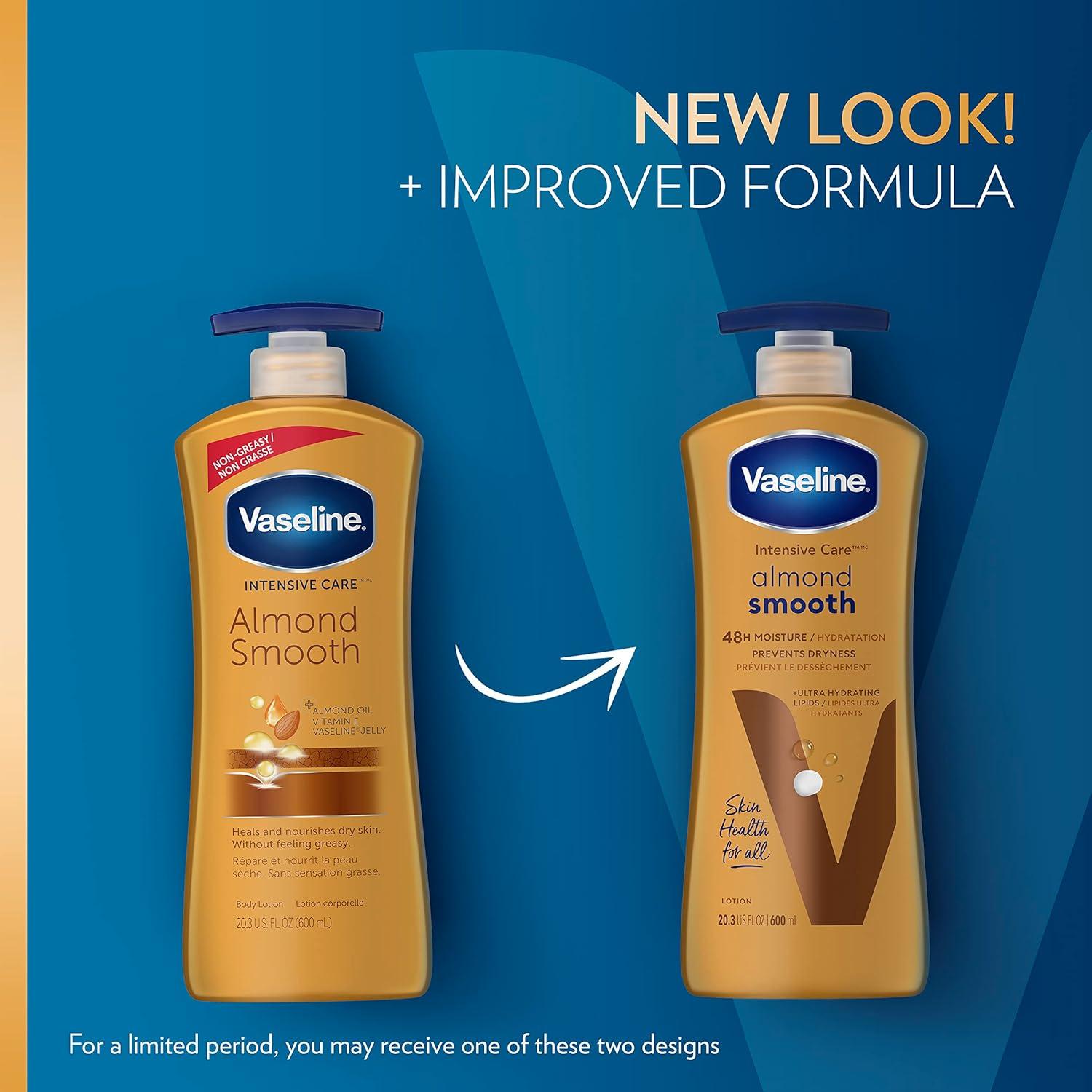 imageVaseline Intensive Care hand and body lotion Almond Smooth for Rich Moisturization 203 OzAlmond