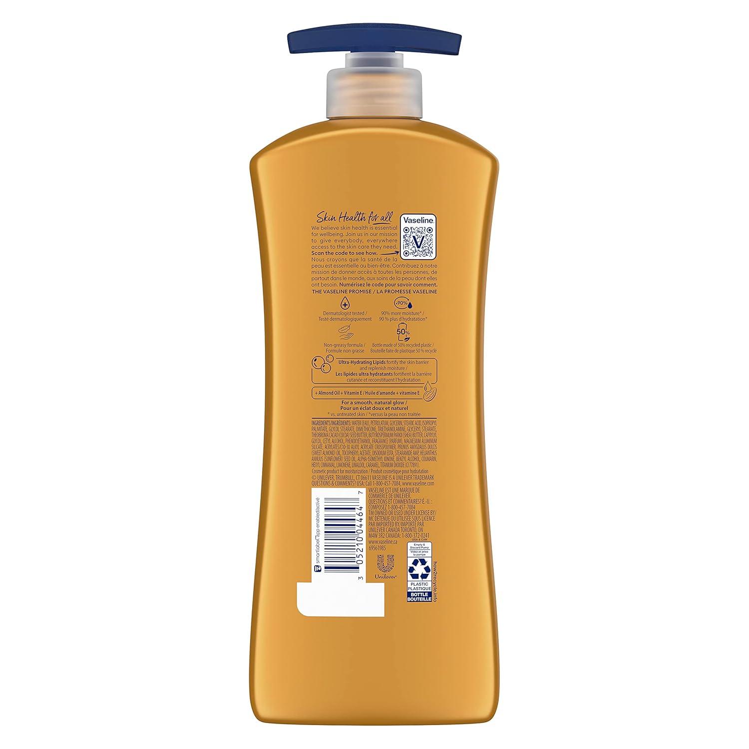 imageVaseline Intensive Care hand and body lotion Almond Smooth for Rich Moisturization 203 OzAlmond