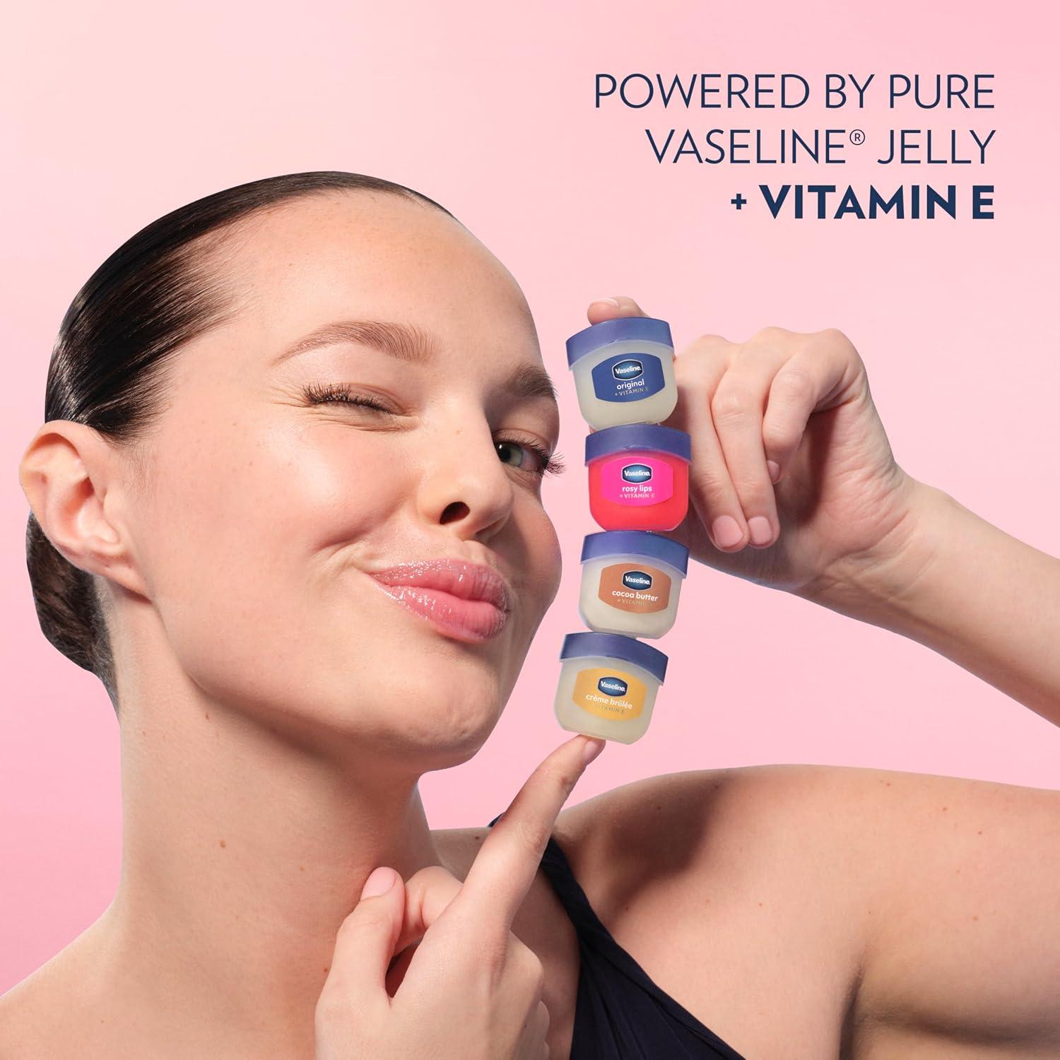 imageVaseline Lip Therapy 2 ct Rosy Lips Mini For Dry Chapped Lips Moisturizing Tinted Lip Balm 05 oz