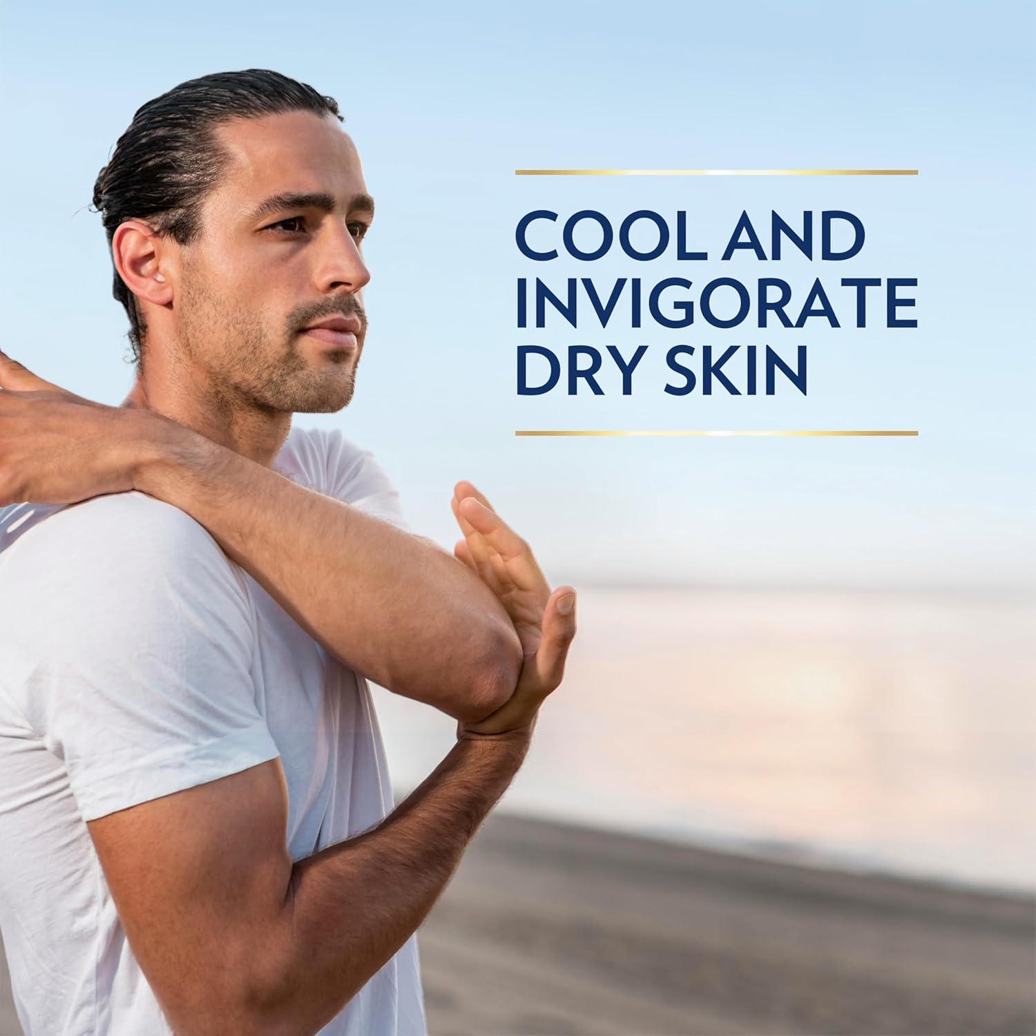 imageVaseline Men Cooling Hydration 3in1 4 Pack for Dry Skin Face Hands amp Body Lotion for Men with Menthol amp UltraHydrating Lipids 203 ozFragranced