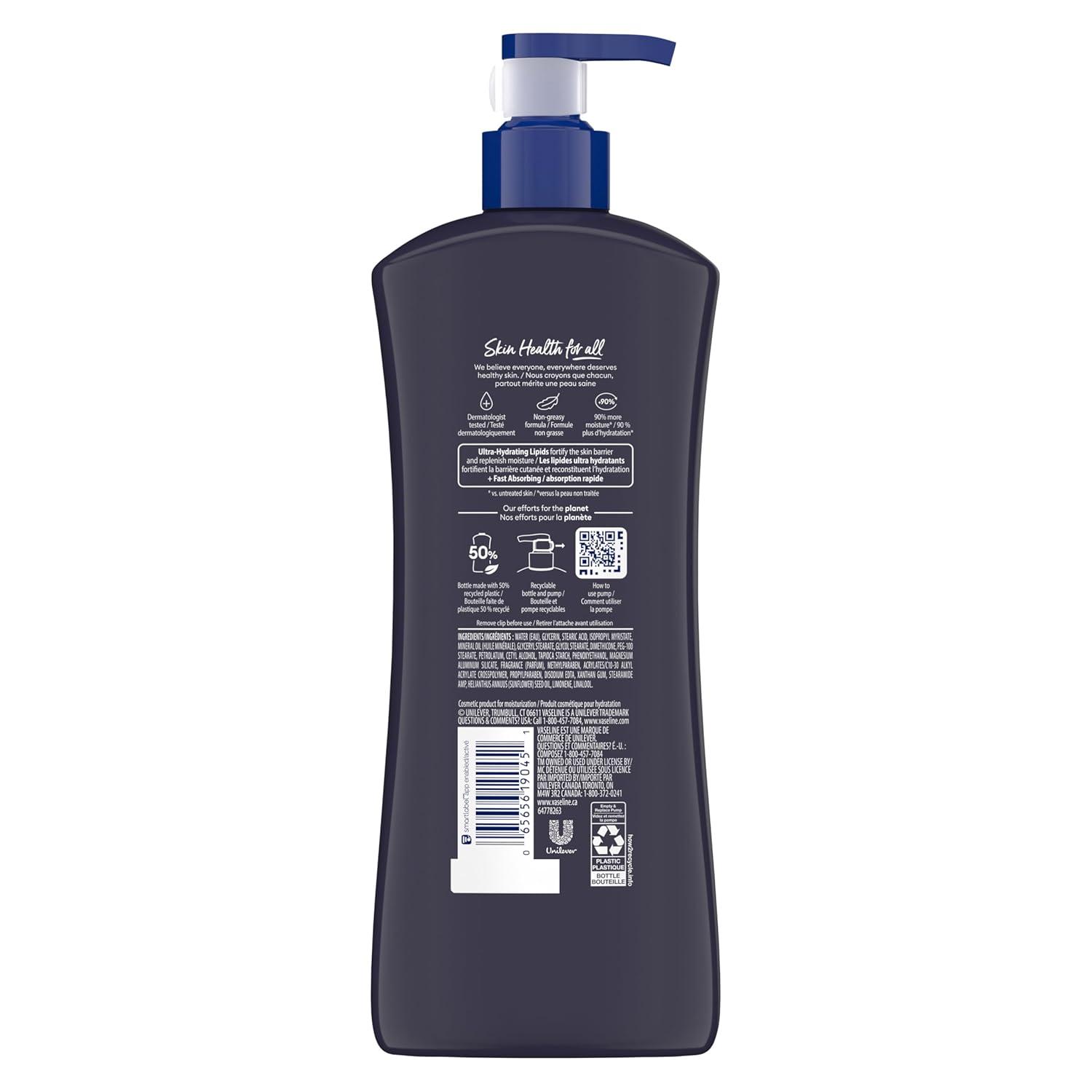 imageVaseline Mens Healing Moisture Hand amp Body Lotion For Dry or Cracked Skin Fast Absorbing NonGreasy Lotion for Men 203 oz Pack of 3203 Fl Oz Pack of 3