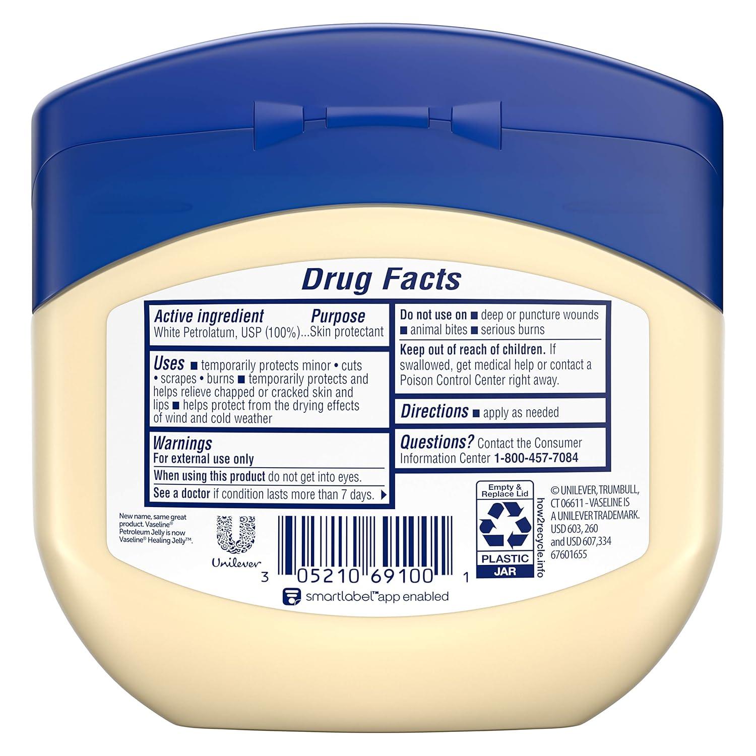 imageVaseline Petroleum Jelly Baby Skincare Protective amp Pure 4 Count Treats Dry Skin And Prevents Chaffed Skin From Diaper Rash Hypoallergenic And Gentle On Skin 13oz13 Ounce Pack of 6