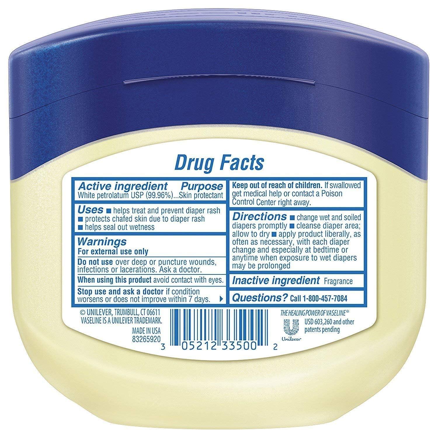 imageVaseline Petroleum Jelly Baby Skincare Protective amp Pure 4 Count Treats Dry Skin And Prevents Chaffed Skin From Diaper Rash Hypoallergenic And Gentle On Skin 13oz13 Ounce Pack of 4