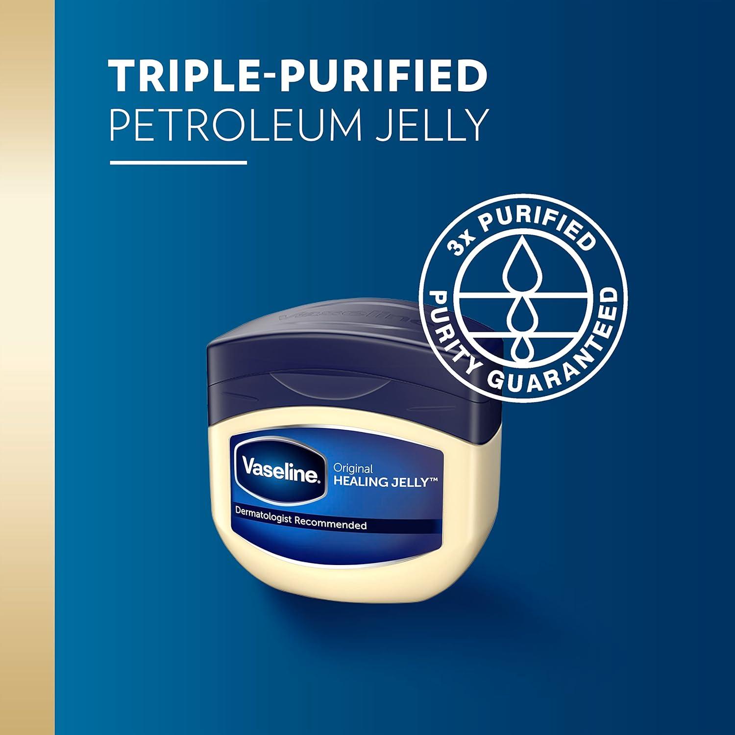imageVaseline Petroleum Jelly Original 3 Count Provides Dry Skin Relief And Protects Minor Cuts Dermatologist Recommended And Locks In Moisture 13ozUnscented