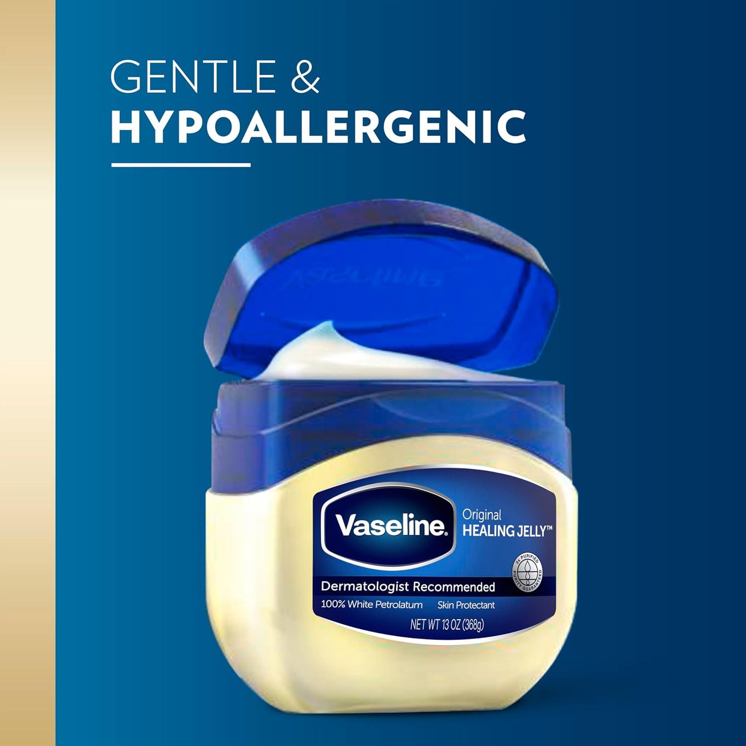 imageVaseline Petroleum Jelly Original 3 Count Provides Dry Skin Relief And Protects Minor Cuts Dermatologist Recommended And Locks In Moisture 13ozUnscented