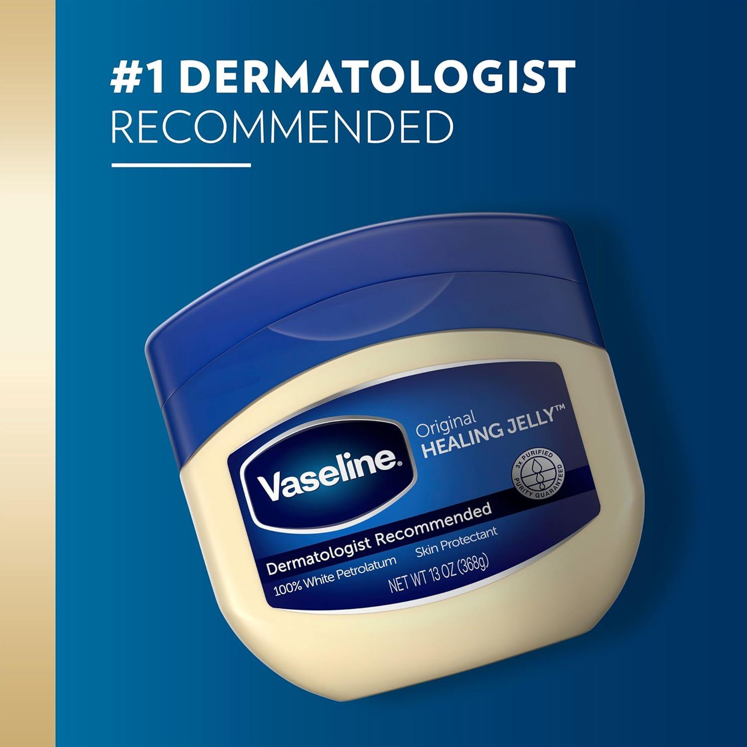 imageVaseline Petroleum Jelly Original 3 Count Provides Dry Skin Relief And Protects Minor Cuts Dermatologist Recommended And Locks In Moisture 13ozUnscented