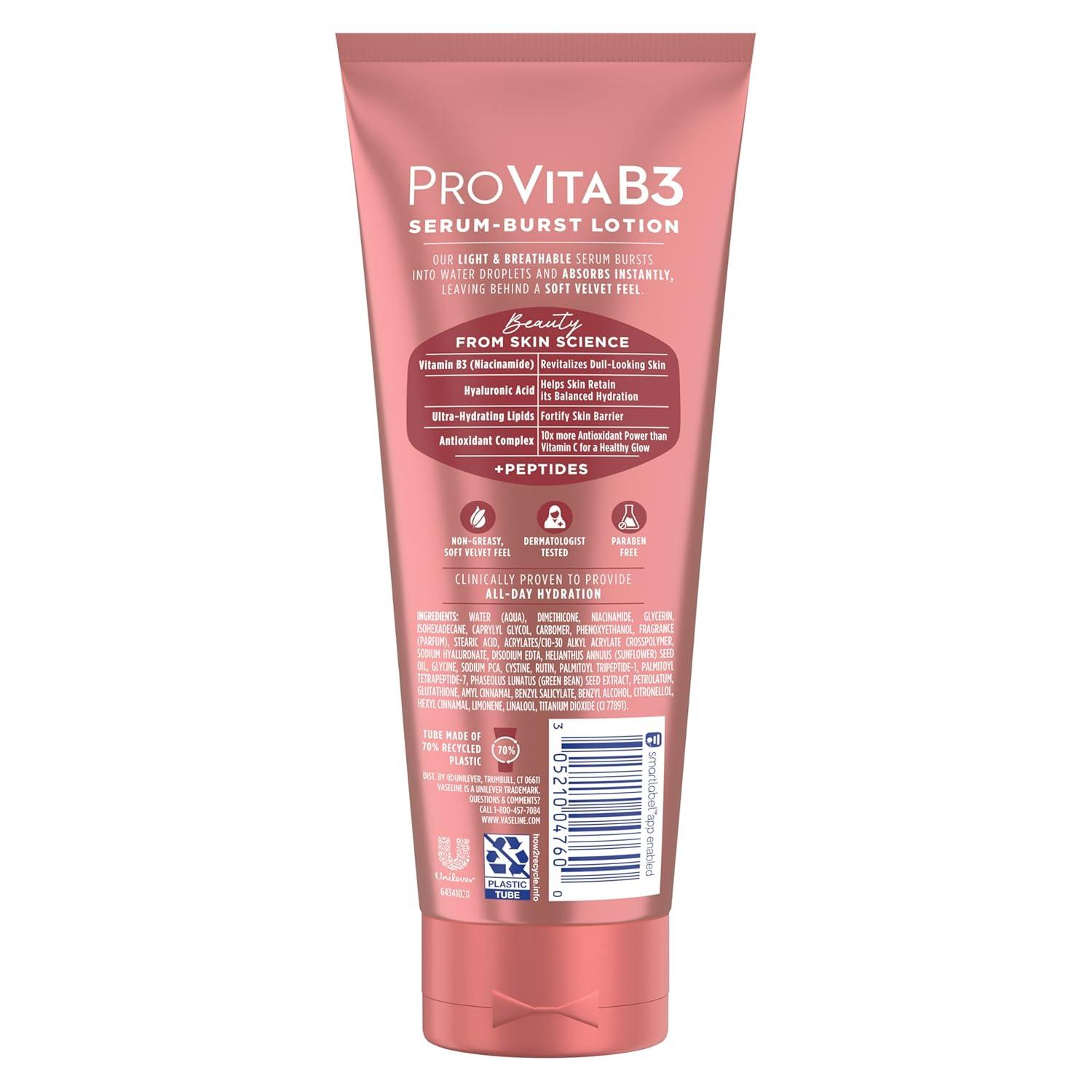 imageVaseline Pro VitaB3 Skin Care Serum Burst for Healthy Glowing Skin Luminous Glow amp Supple amp Soft 10x Antioxidant Power of Vitamin C with Vitamin B3 Hyaluronic Acid 75 fl oz 2PkSupple Soft