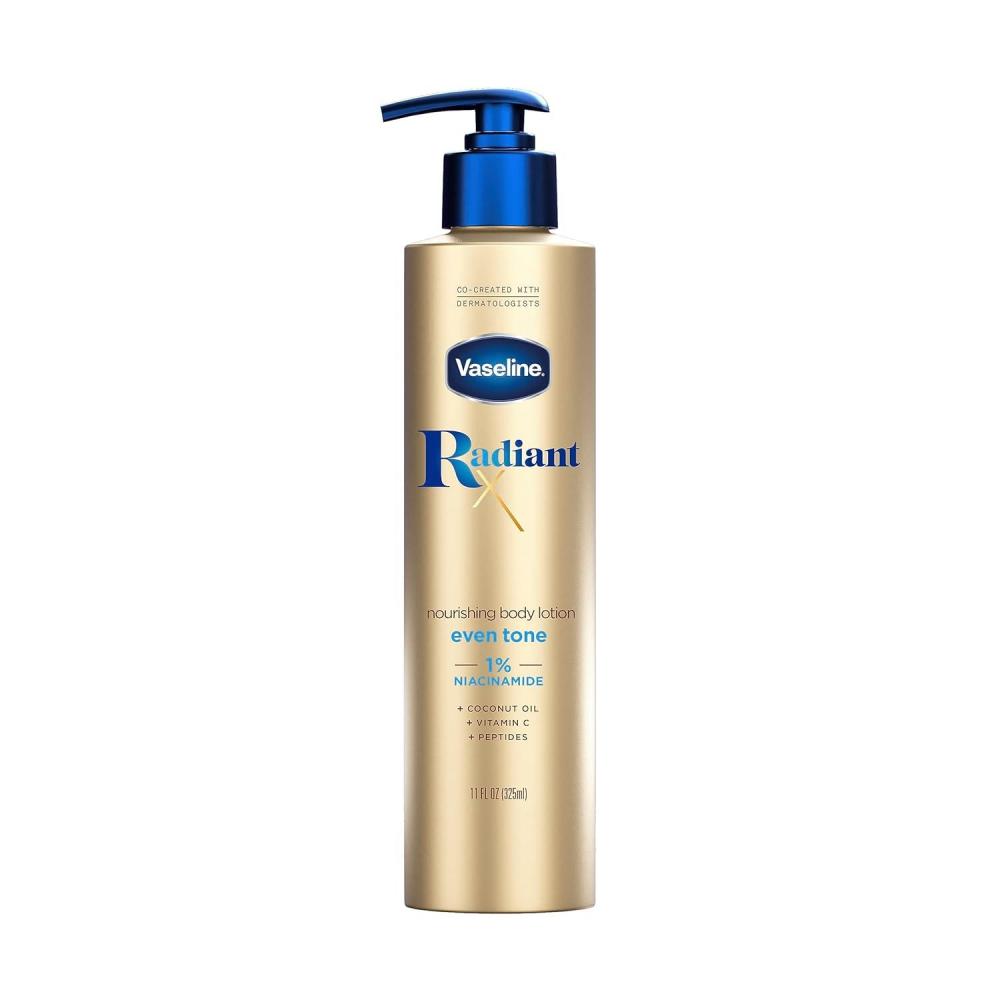 imageVaseline Radiant X Even Tone Nourishing Body Lotion With 1 Niacinamide Coconut Oil Vitamin C amp Peptides 11 ozSkin Moisturizer