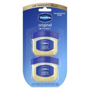 Vaseline Lip Therapy 2 Pack Original Mini For Dry, Chapped Lips Hydrating Lip Balm 0.5 oz