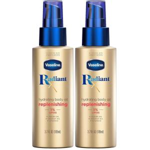 Vaseline Radiant X Replenishing and Hydrating Body Oil with 1% Lipids, Jojoba Oil, Coconut Oil, & Vitamin E 3.7 oz(3.7 Fl Oz (Pack of 2))