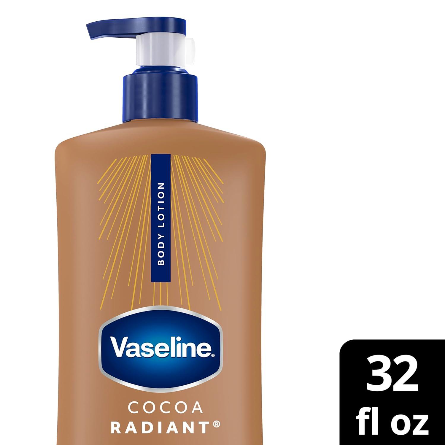 imageVaseline Intensive Care Body Lotion Cocoa Radiant for Dry Skin Lotion Made with UltraHydrating Lipids and Pure Cocoa Butter for a LongLasting Radiant Glow 32 Fl ozBROWN
