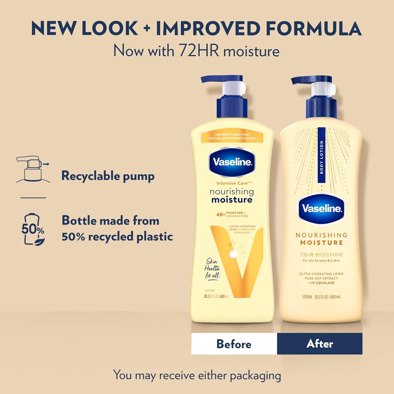 image:imageVaseline Nourishing Moisture Body Lotion for Dry Skin Oat Extract 32ozFragranced