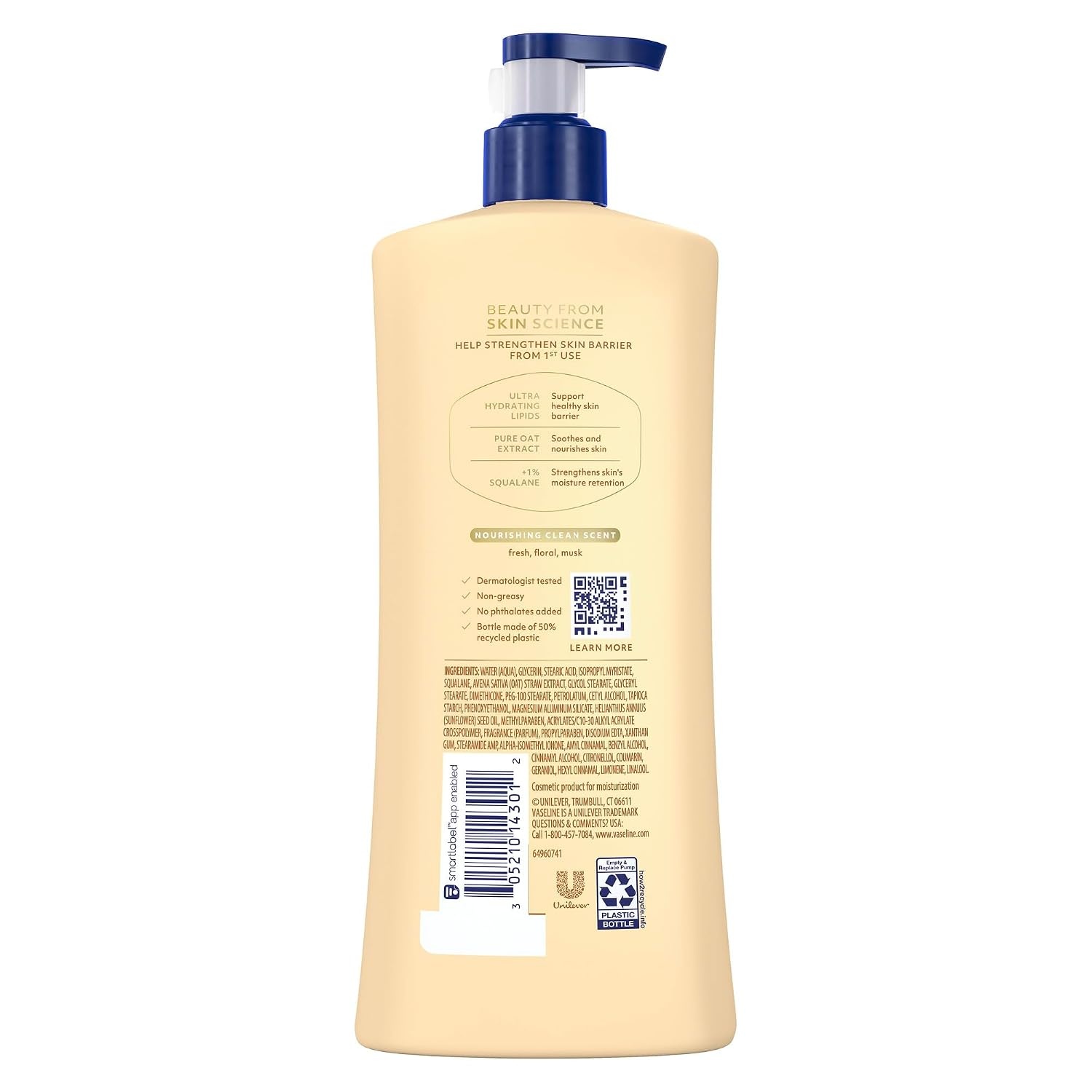 image:imageVaseline Nourishing Moisture Body Lotion for Dry Skin Oat Extract 32ozFragranced