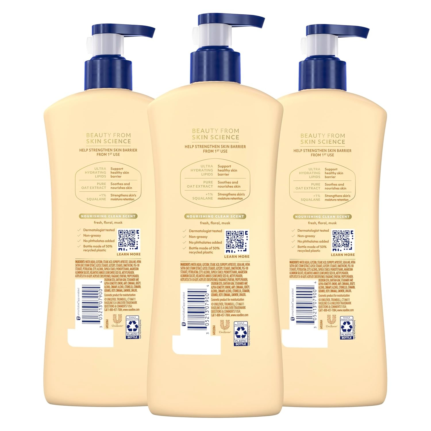 image:imageVaseline Nourishing Moisture Body Lotion for Dry Skin Oat Extract 32ozFragranced