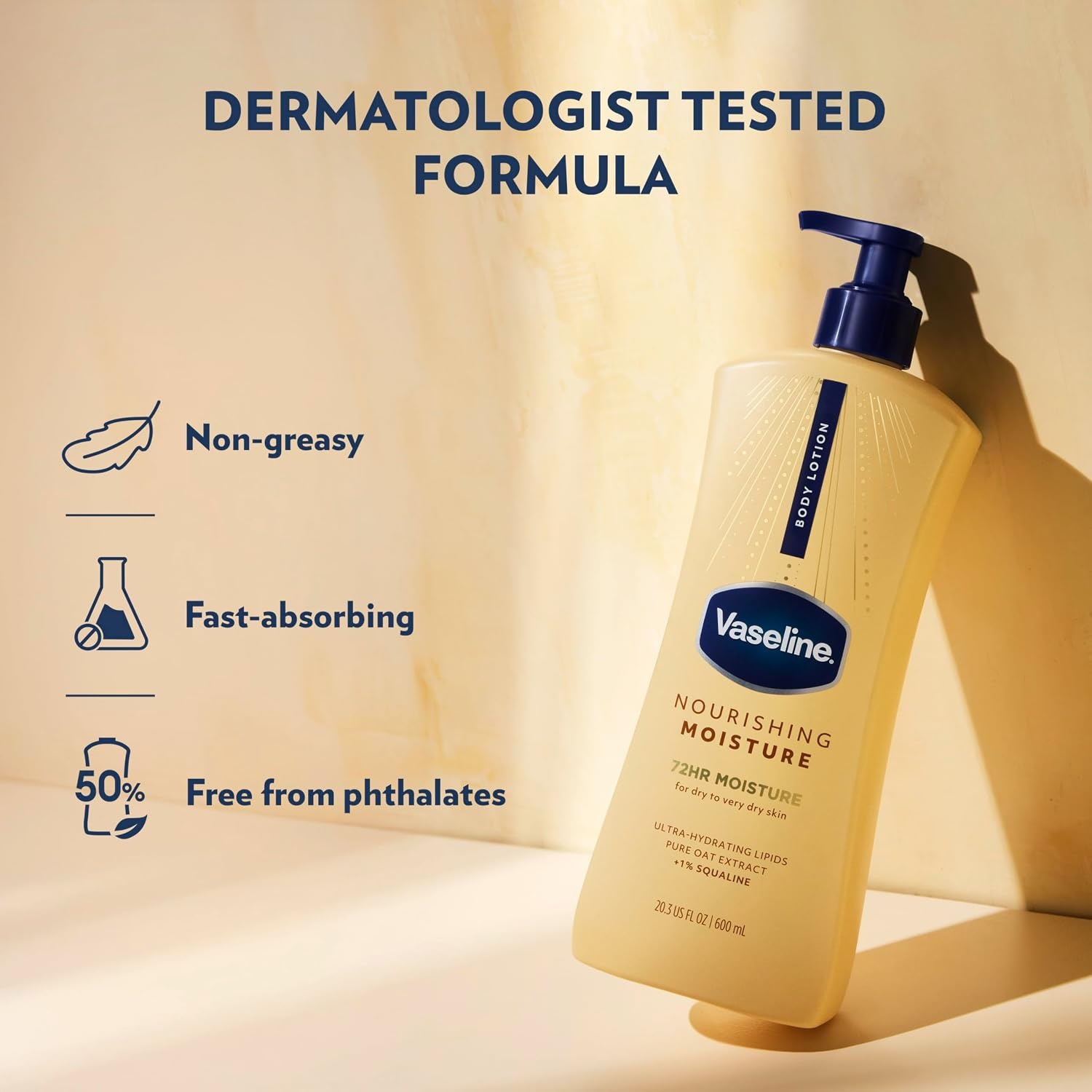 image:imageVaseline Nourishing Moisture Body Lotion for Dry Skin Oat Extract 32ozFragranced