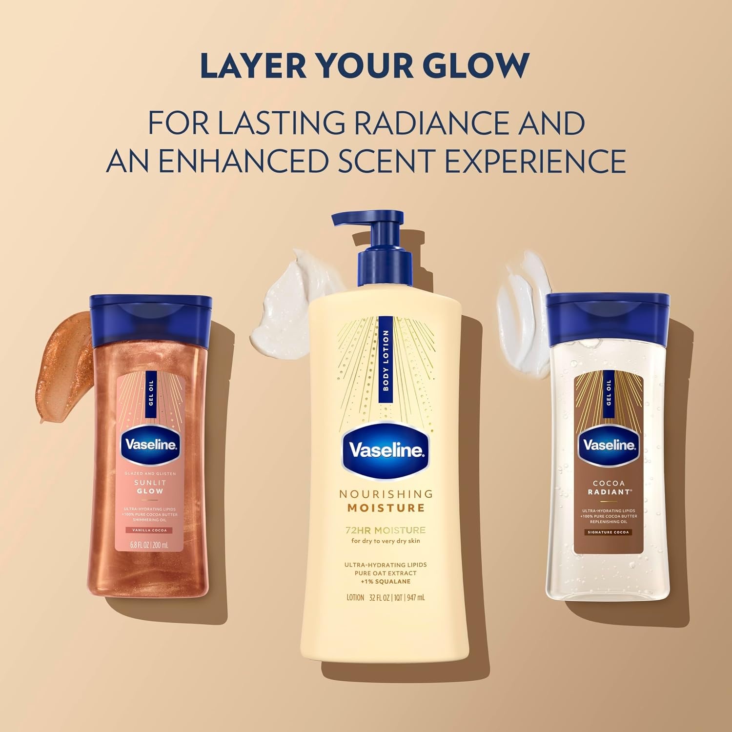 image:imageVaseline Nourishing Moisture Body Lotion for Dry Skin Oat Extract 32ozFragranced
