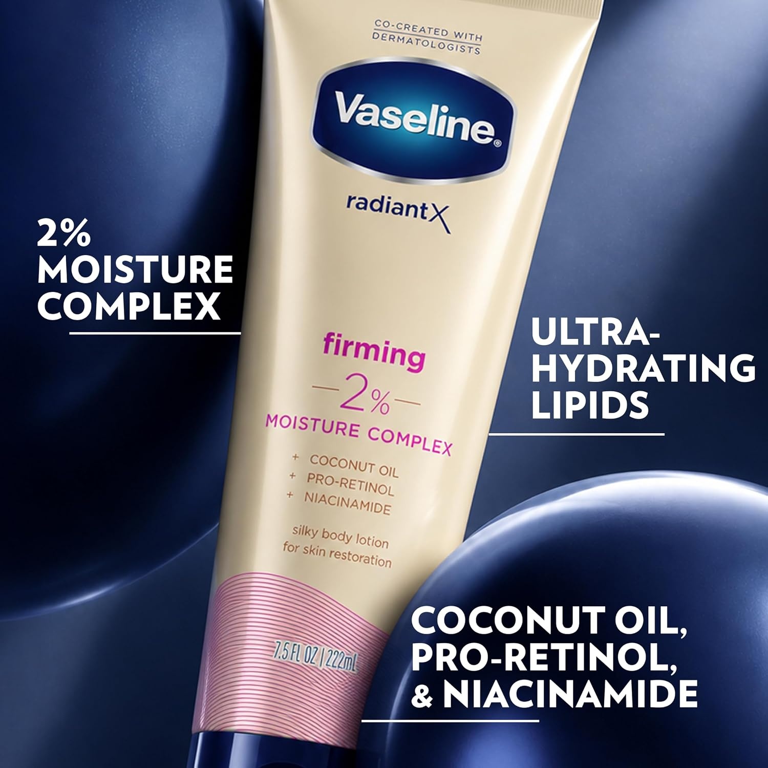 image:imageVaseline Radiant X Firming 2 Moisture Complex Body Lotion 75 fl oz75 Fl Oz Pack of 1