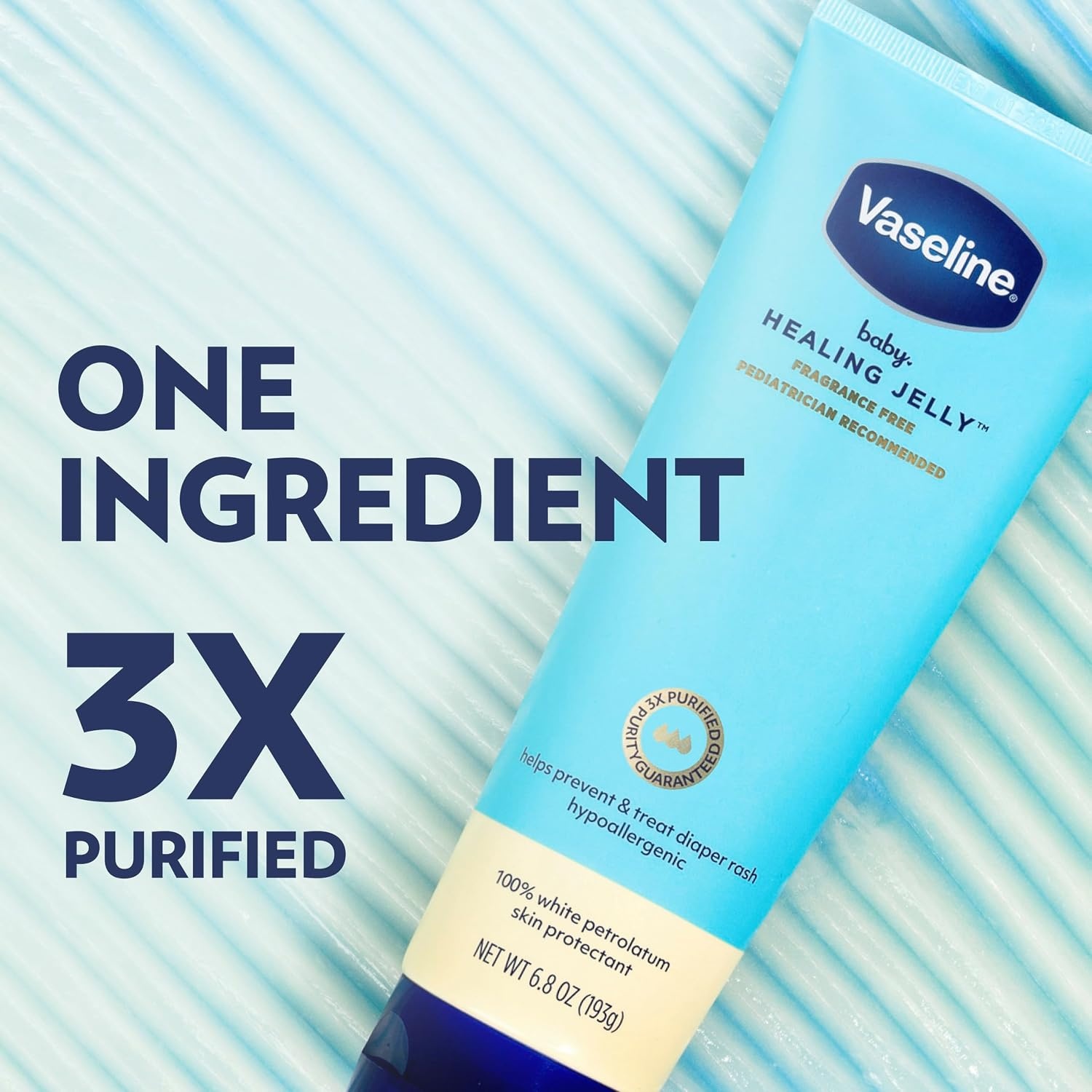 image:imageVaseline Baby Petroleum Healing Jelly Tube for Diaper Rash amp Dry Skin 68oz68 Ounce Pack of 3