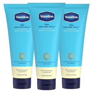 Vaseline Baby Petroleum Healing Jelly Tube for Diaper Rash & Dry Skin 6.8oz(6.8 Ounce (Pack of 3))