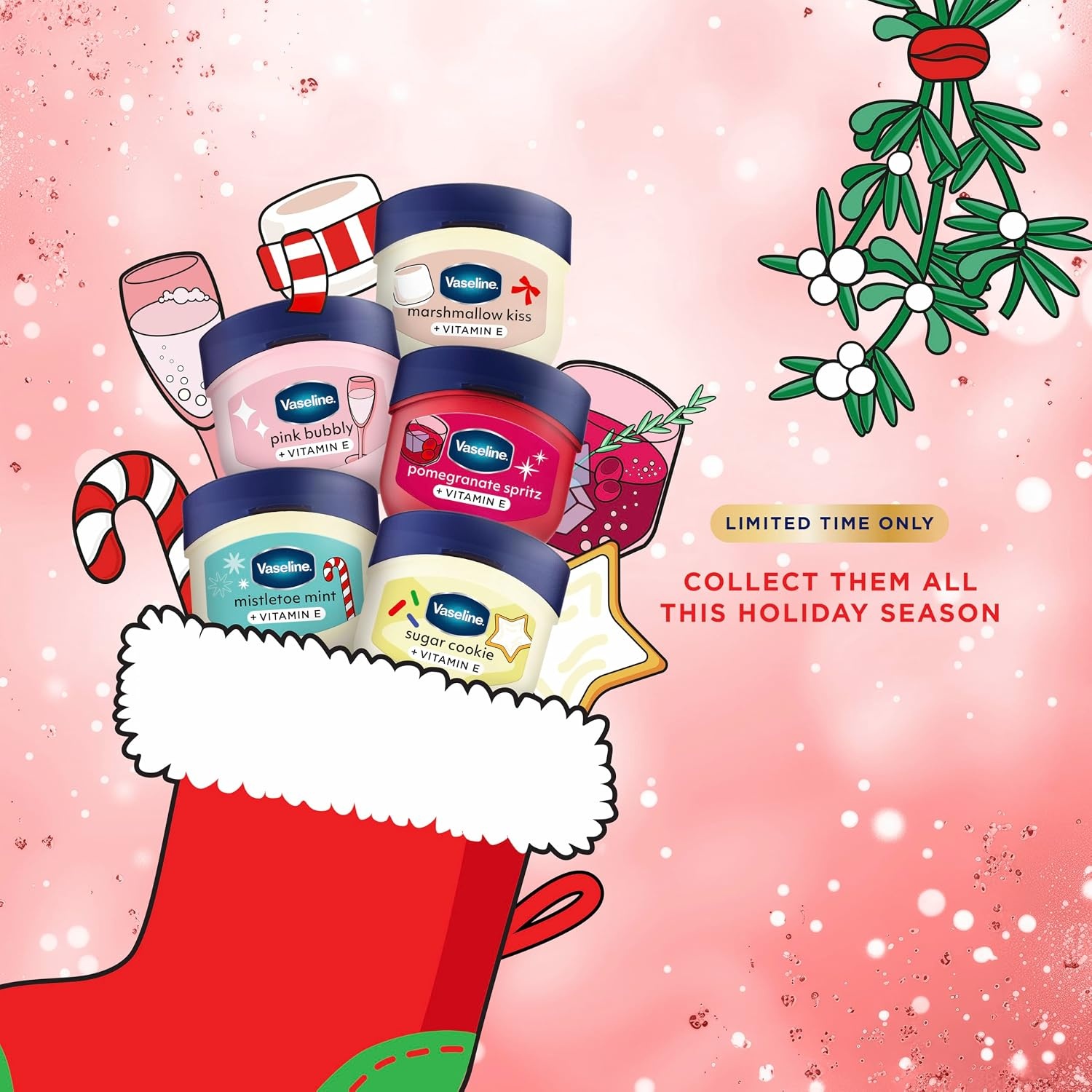 image:imageVaseline Jelly Lip Therapy Holiday Set Special Holiday Flavors 5 pack