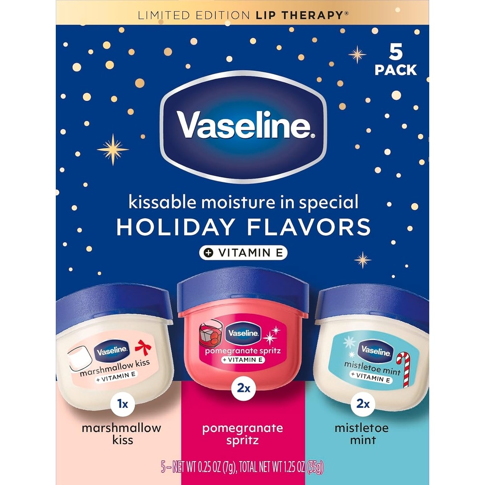 image:imageVaseline Jelly Lip Therapy Holiday Set Special Holiday Flavors 5 pack